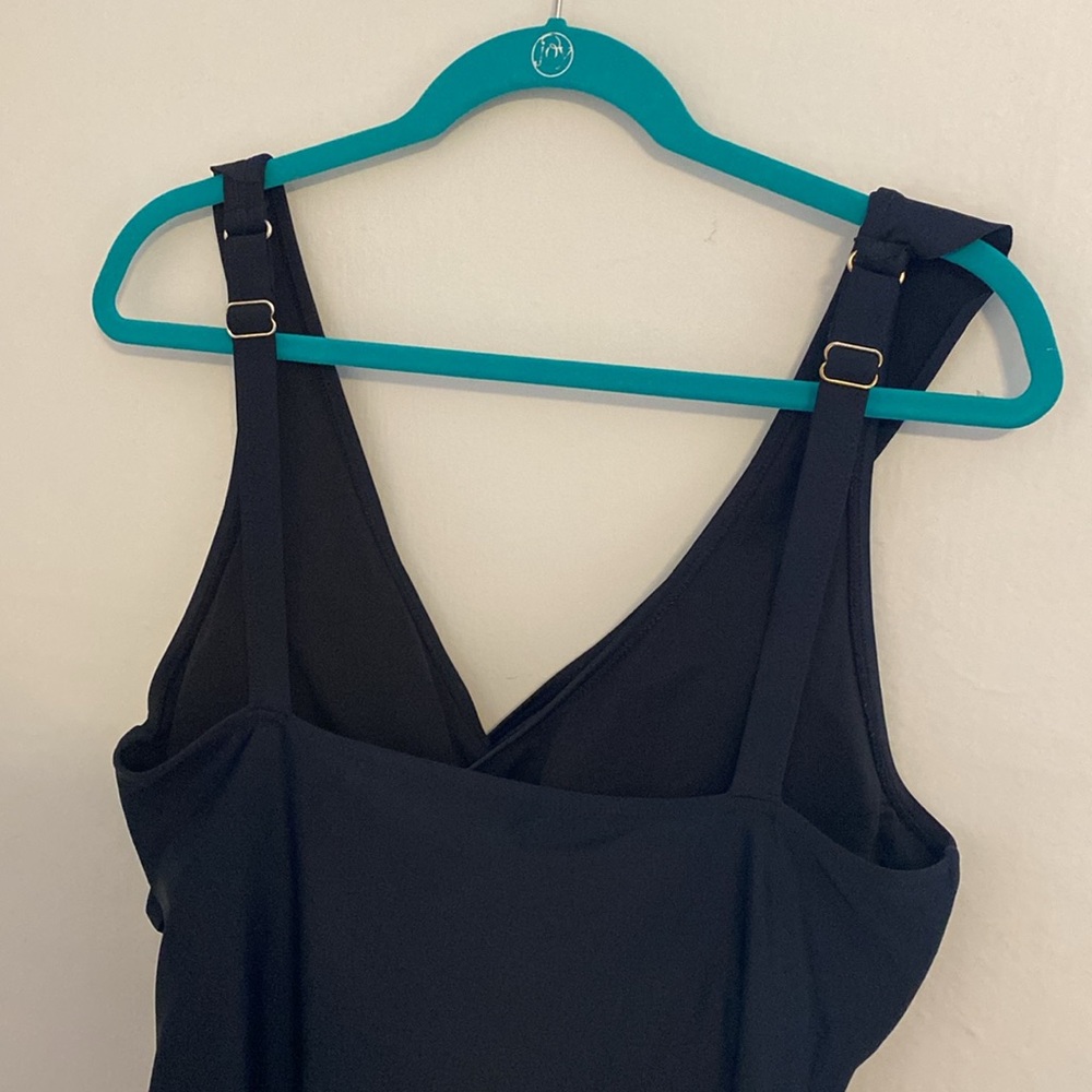 Kindred Bravely Black Ruffle Wrap Maternity & Nursing One Piece Swimsuit L - Picture 11 of 16